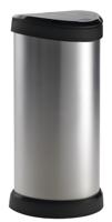 Curver Decobin 40L push zilver/zwart - thumbnail