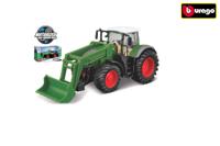 Bburago Tractor Fendt 1050 Vario met voorlader frictie 10cm - thumbnail