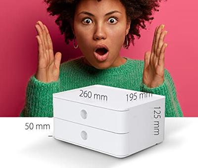 HAN HA-1120-12 Smart-box Allison Met 2 Lades Sneeuw Wit, Stapelbaar HAN HA-1120-12 Smart-box Allison Met 2 Lades Sneeuw Wit, Stapelbaar