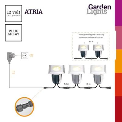 GardenLights Vierkante inbouwspotAtria 12V led - 4077601
