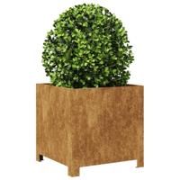 VidaXL Plantenbakken 2 st 40x40x40 cm weervast staal - thumbnail