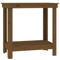 VidaXL Werkbank 80x50x80 cm massief grenenhout honingbruin - thumbnail