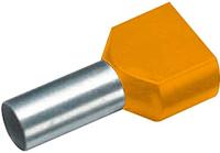 Vogt Verbindungstechnik 460108D Dubbele adereindhulzen 0.5 mm² Deels geïsoleerd Oranje 100 stuk(s) - thumbnail