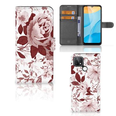 Hoesje OPPO A15 Watercolor Flowers Hoesje OPPO A15 Watercolor Flowers