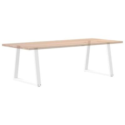 Eettafelpoten 2 st V-vormig 80x(72-73,3) cm staal wit