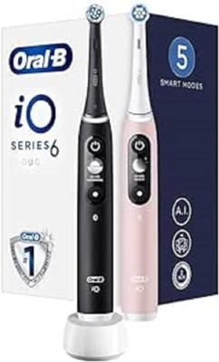 Braun Oral-B iO 3 elektrische tandenborstel DUO ZWART & ROZE set