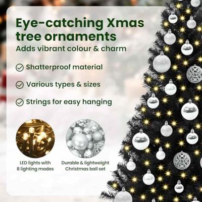 VidaXL Kerstboom met 150 led met standaard zwart 120 cm pvc VidaXL Kerstboom met 150 led met standaard zwart 120 cm pvc