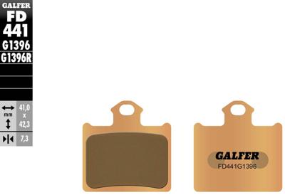 GALFER bremsbelag "fd441" brake pad fd441 g1396 sint.metal offroad