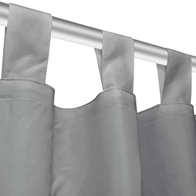 VidaXL Micro-satijnen gordijnen met lussen 140x175 cm grijs 2 st