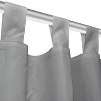 VidaXL Micro-satijnen gordijnen met lussen 140x175 cm grijs 2 st - thumbnail