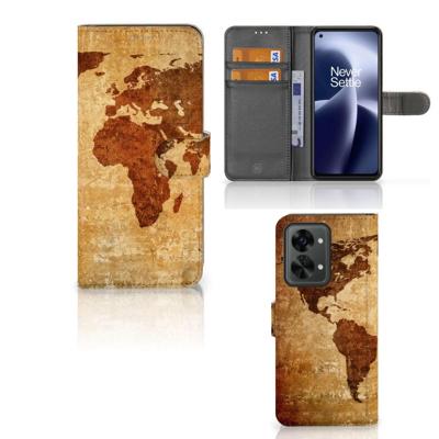 OnePlus Nord 2T | Flip Cover | Wereldkaart OnePlus Nord 2T | Flip Cover | Wereldkaart
