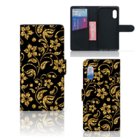 Samsung Xcover Pro Hoesje Gouden Bloemen - thumbnail