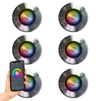 Grondspot LED Ø11 Rond RVS set met smart WIFI LED's (6-stuks) - thumbnail