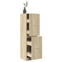 Apothekerskast 40x41x144,5 cm bewerkt hout sonoma eikenkleurig - thumbnail