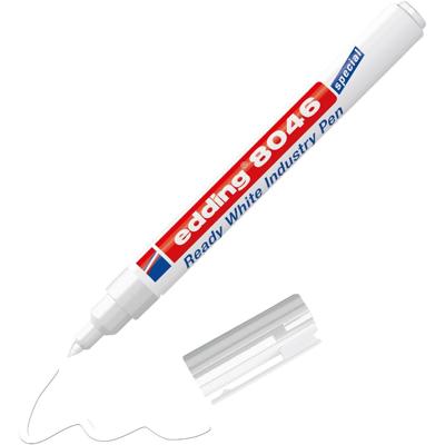 Edding EDDING - Permanent-Marker Ready White Industry Pen E-8046 4-8046049 Industriële marker Wit Watervast: Ja