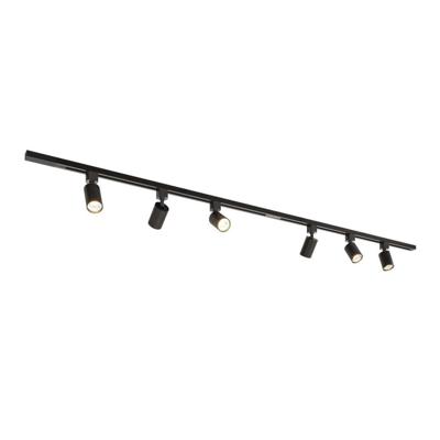 Taros Railverlichting Pakket - Recht - 2x 1 m rail - 6 railspots - Excl. Lichtbron - IP20 - Modulair - 230V