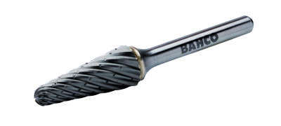 Bahco Stiftfrees | hardmetaal | met kegelvormige lange afgeronde kop | voor hooggelegeerd staal | 10 mm x 20 mm x 6 mm - L1020S06