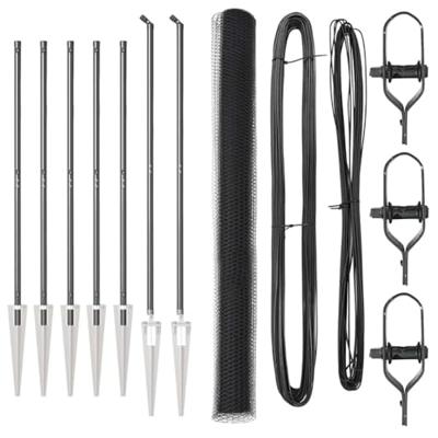 VidaXL Afrasteringspaal grijs 10 x 1,5 m (25 mm gaas) staal en pvc