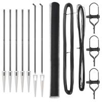 VidaXL Afrasteringspaal grijs 10 x 1,6 m (13 mm gaas) staal en pvc - thumbnail