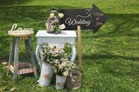 Krijtbord Securit pijl 440x270mm met houten pin - thumbnail