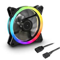 Sharkoon shark blades pwm rgb case fan (zwart, 120 x 120 x 25 mm) - thumbnail