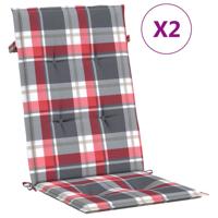 Tuinstoelen 8 st verstelbaar met kussens massief teakhout - thumbnail