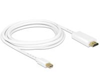 High Speed HDMI - Videoaudio-kabel - Mini DisplayPort (M) naar HDMI (M) - 1 m - wit - 4K ondersteuning - thumbnail