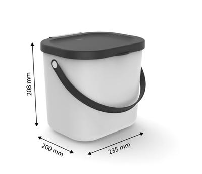 ROTHO Albula Anthracite - afvalscheidingscontainer - 6l - thumbnail