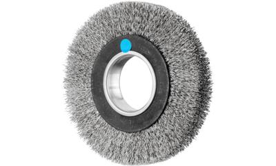 PFERD TOOLS Ronde borstel breed ongetordeerd RBU Ø 150 x 25 mm variabel boorgat Ø roestvrijstalen draad 0,30 voor slijpblok 1 POS RBU 15025/AK32-2 INOX 0,30