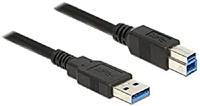 Delock 85065 Kabel USB 3.0 Type-A male > USB 3.0 Type-B male 0,5 m zwart - thumbnail