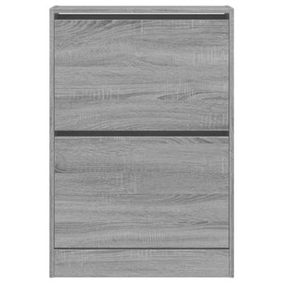 VidaXL Schoenenkast 60x21x87,5 cm bewerkt hout grijs sonoma eikenkleur