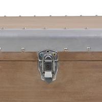 Opbergkist 91x52x40 cm massief vurenhout bruin - thumbnail