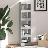 Boekenkast/kamerscherm 40x30x166 cm betongrijs - thumbnail