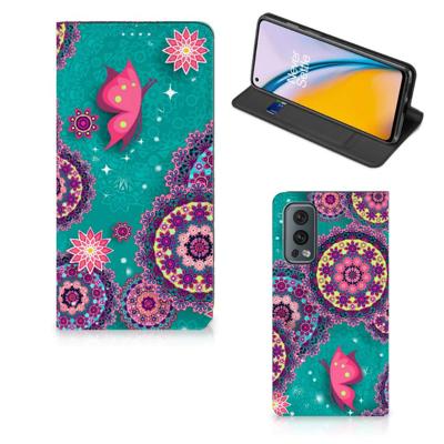 OnePlus Nord 2 5G | Bookcase | Cirkels en Vlinders OnePlus Nord 2 5G | Bookcase | Cirkels en Vlinders