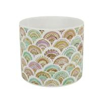 Bloempot Multi color keramiek 12 cm | 12 stuks - thumbnail