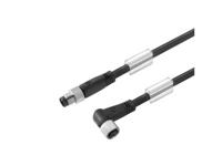 Weidmüller 1824580500 Sensor/actuator connector, geassembleerd M8 Aantal polen (sensoren): 3 Stekker, recht, Bus, haaks 5.00 m 1 stuk(s) - thumbnail