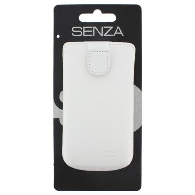 Senza Leather Slide Case White Size M