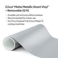 Cricut • smart vinyl removable 366x33cm mat silver - thumbnail