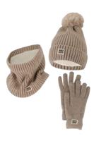 Heatkeeper Dames Winter Set - Muts + Handschoenen + Nekwarmer - Beige - thumbnail