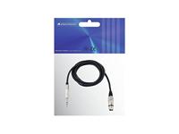 OMNITRONIC Adapter Cable XLR(F)/Jack stereo 0.9m bk - thumbnail