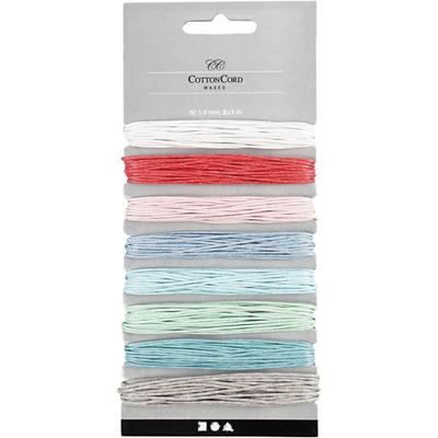 Creativ Company Katoenkoord, dikte 1 mm, pastelkleuren, 8x5 m/ 1 doos