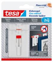 tesa 77777 Zelfklevende spijker verstelbaar Wit Inhoud: 2 stuk(s) - thumbnail