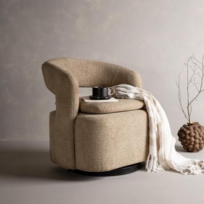 Nohr Draaifauteuil 'Soledad' Bouclé, kleur Beige Nohr Draaifauteuil 'Soledad' Bouclé, kleur Beige