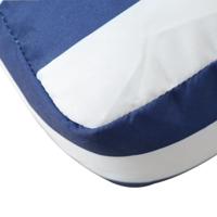 Palletkussens 3 st gestreept oxford stof wit en blauw - thumbnail