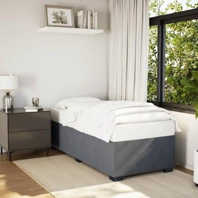 Bedframe zonder matras 80x200 cm fluweel donkergrijs