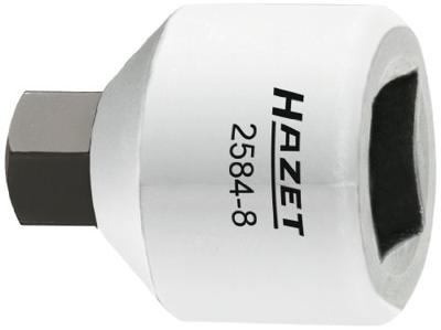 HAZET Remzadel dopsleutelbit 2584-8 · 3/8 inch (10 mm) vierkant hol · Binnen-zeskant-profiel · SW 8 mm