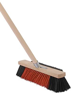 Bezem 3 in 1 met houten steel 160 cm