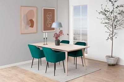 Sohome Eetkamerstoel 'Albin' Velvet, kleur Bottle Green - thumbnail