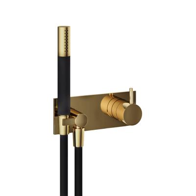 Inbouw Douchemengkraan Hotbath Cobber incl. Doucheslang en Handdouche Gepolijst Messing PVD