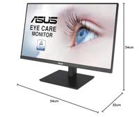 ASUS Eye Care VA24DQSB | 24 inch Full HD Monitor | Frameloos, ergonomisch, TÜV-gecertificeerd, blauw lichtfilter, adaptief-Sync | 75 Hz, 16:9 IPS-paneel, 1920x1080 | DisplayPort, HDMI, D-Sub, USB-hub - thumbnail